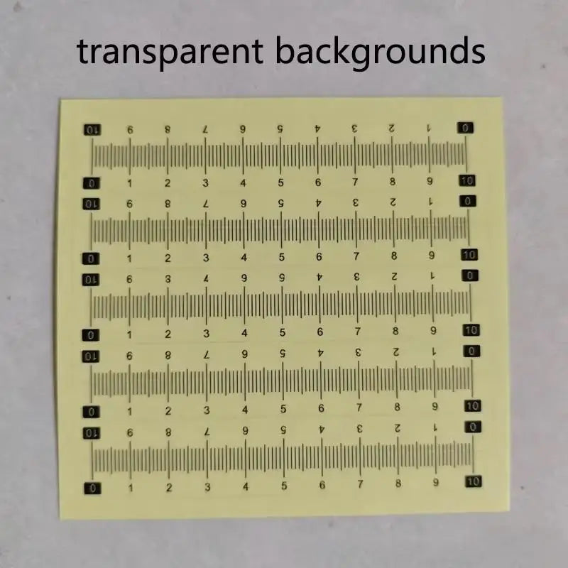 10-Piece Self-Adhesive Ruler Set | PVC Measuring Stickers