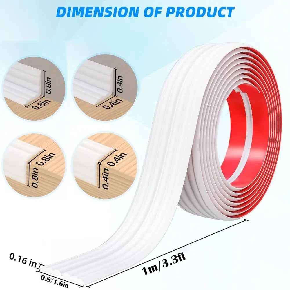 Self-Adhesive Wall Corner Protector – 1m Flexible Trim Strip