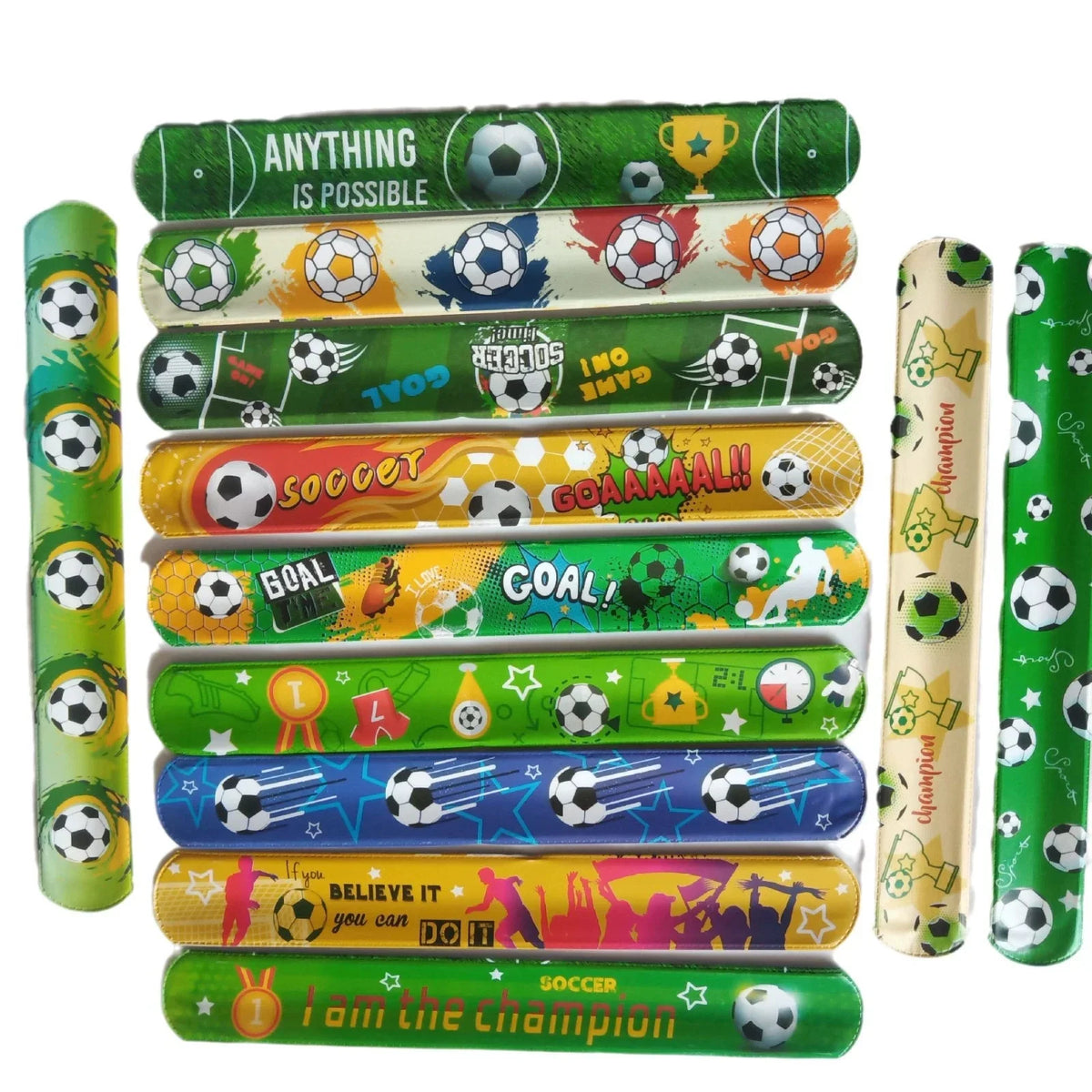Soccer Slap Bracelets Kids Party Favors – 12/24 Pack