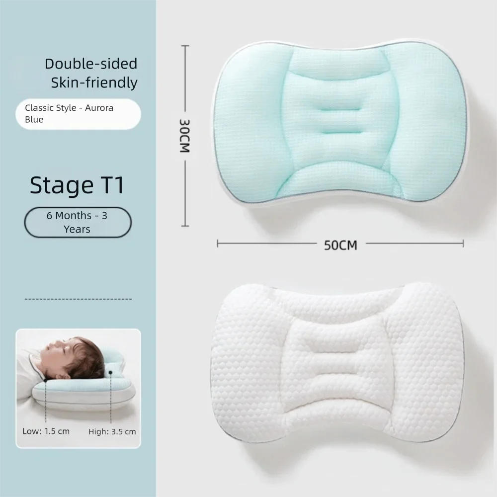 Reversible Baby Pillow – Soft Breathable Toddler Sleep Pillow