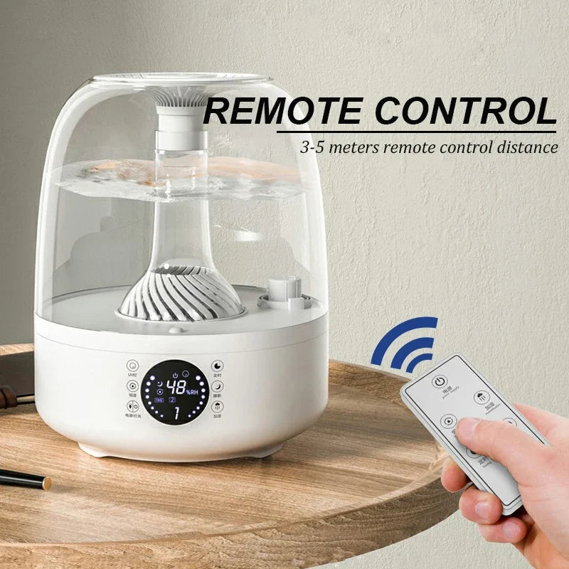 Ultrasonic Smart Cool Mist Desktop Humidifier – 4L Home