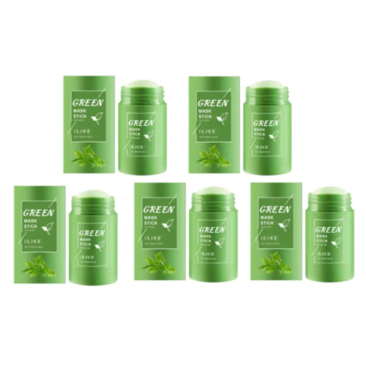 OUHOE Green Tea Solid Face Mask Stick | Pore Cleansing 40g