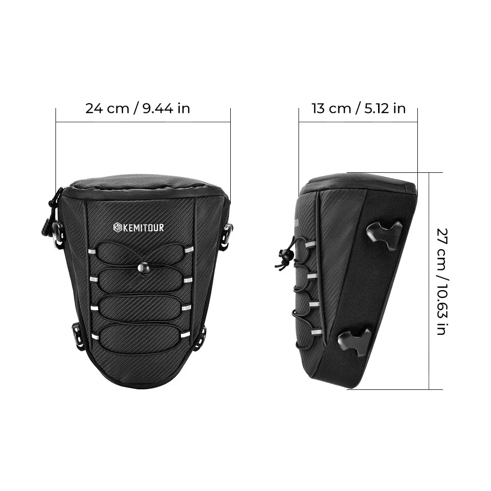 KEMITOUR Waterproof Motorcycle Tail Bag | PVC Rear Seat Bag