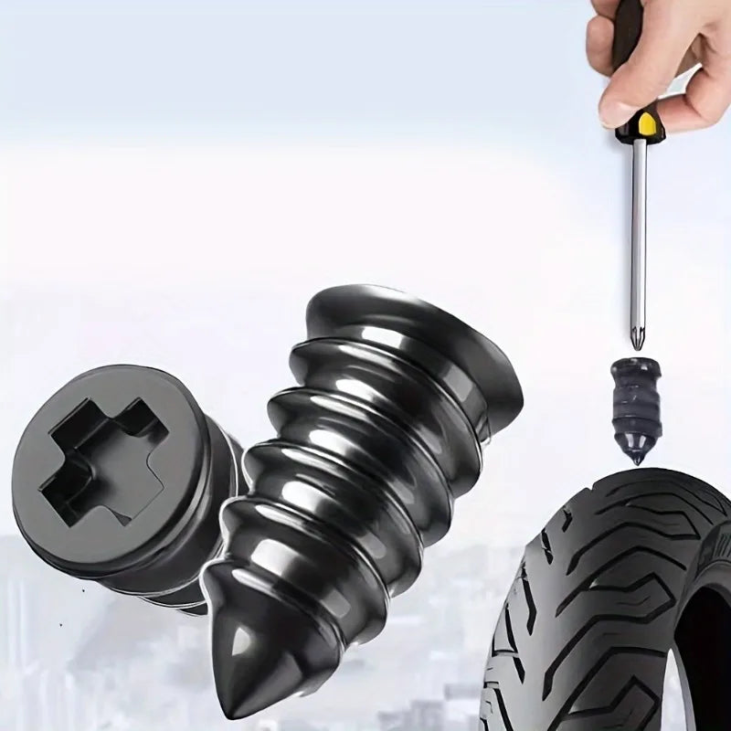 40PCS Spiral Tire Repair Kit – 20 Large & 20 Small Plugs