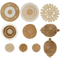 10-Piece Handcrafted Rattan Wall Basket Decor Set | Rustic Boho
