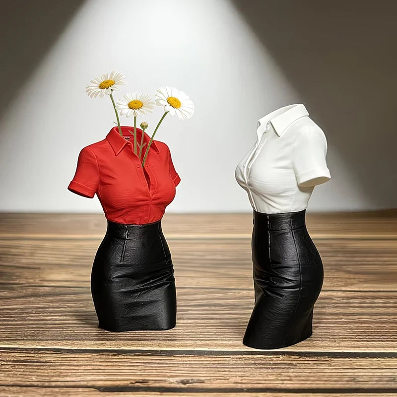 3D Printed Half-Body Statue Vase | Creative Desk Art Decor