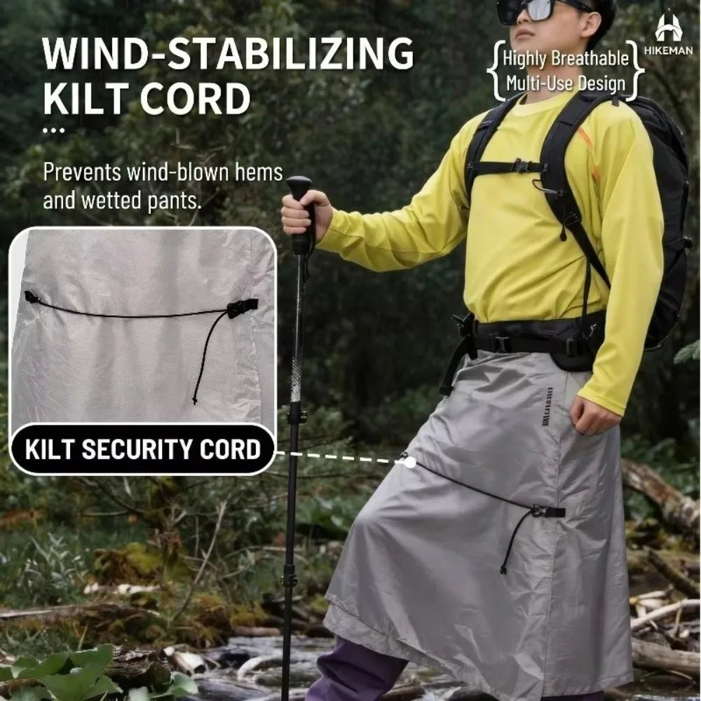 3-in-1 Ultralight Hiking Rain Skirt – Waterproof Poncho