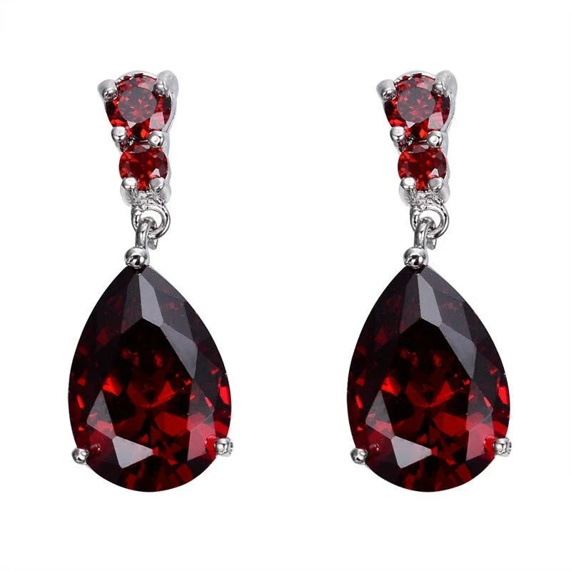 Women's Crystal Teardrop Drop Earrings – Wedding & Party Jewelry