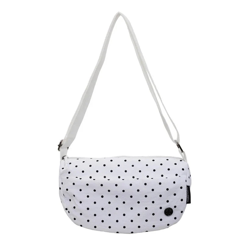Korean Polka Dot Crossbody Bag – Large Capacity Women's Tote