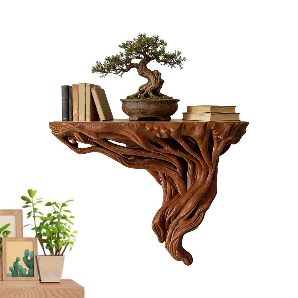 Tree Root Shaped Bohemian Floating Wall Shelf | Retro Décor