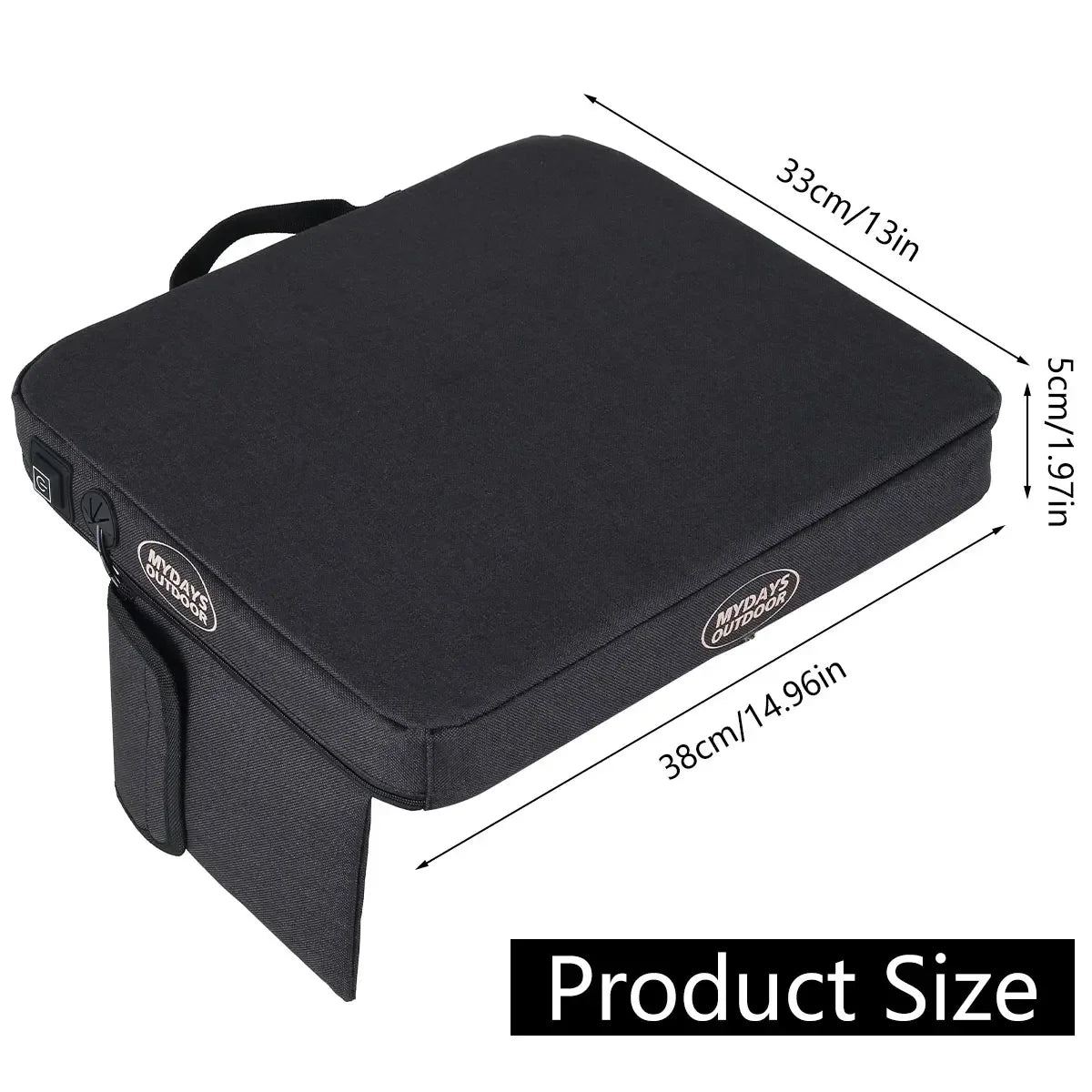 Heated Seat Cushion – 3 Heat Settings, USB, Removable Cover