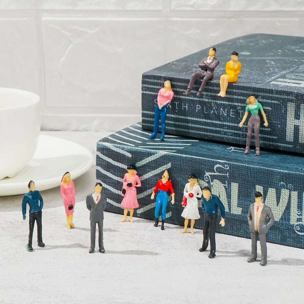Scale Model People Figures 1:25–1:200 | 50/100pcs Pre-Painted