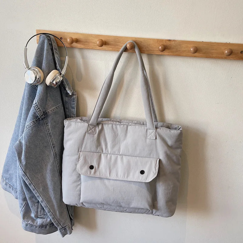 Women's Large Capacity Lightweight Cotton Tote Shoulder Bag