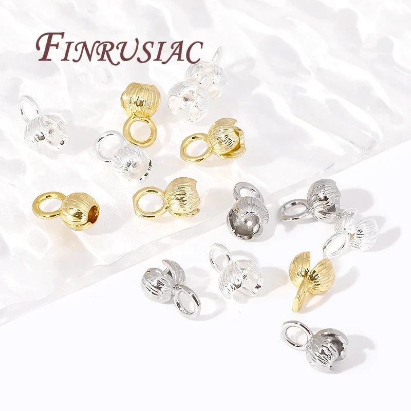 18K Gold Plated Clam Shell Bead Tip Cord Ends – DIY Jewelry
