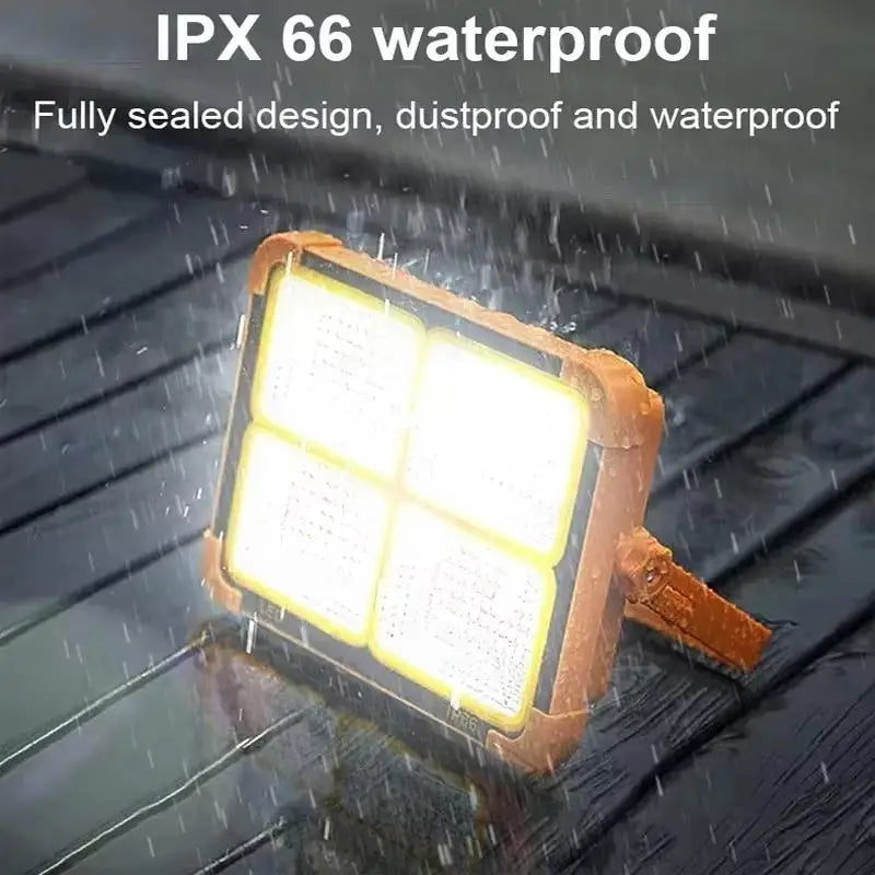 Solar LED Flood Light IP68 Waterproof 25000mAh 5 Modes