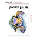 Funny Turtle Please Flush Toilet Sticker – Waterproof Decal
