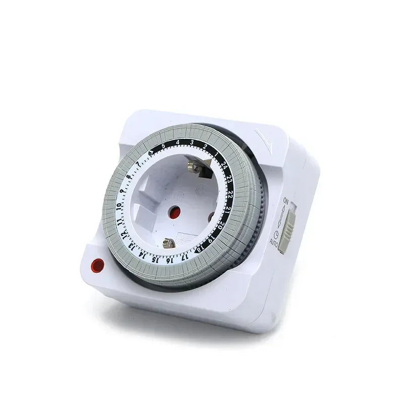 24-Hour Mechanical Countdown Timer Switch – EU Plug Indoor Socket