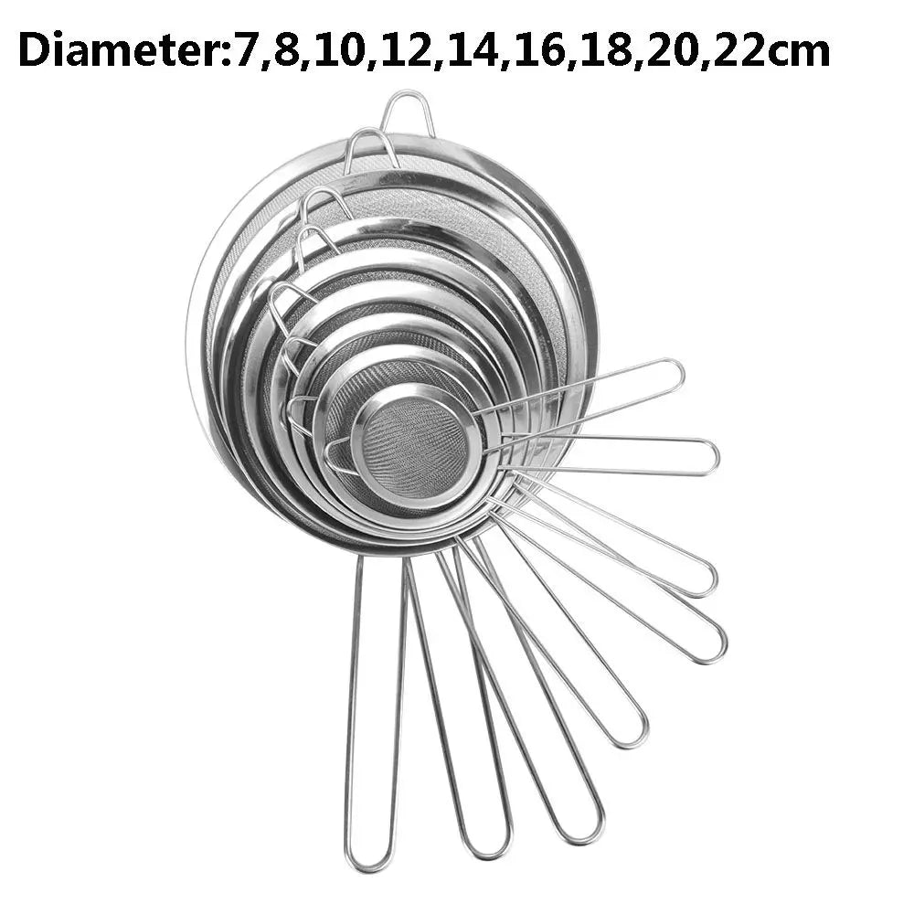 Stainless Steel Mesh Sieve Strainer Colander 7–22cm