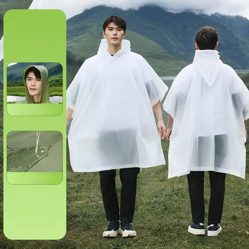 3-in-1 Waterproof Rain Poncho – Cape, Ground Mat & Tarp