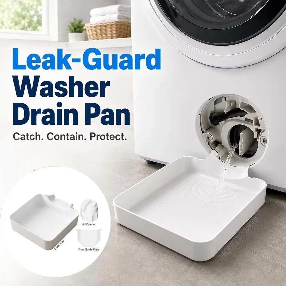 Washing Machine Drain Tray – Lint Filter Water Collection Pan