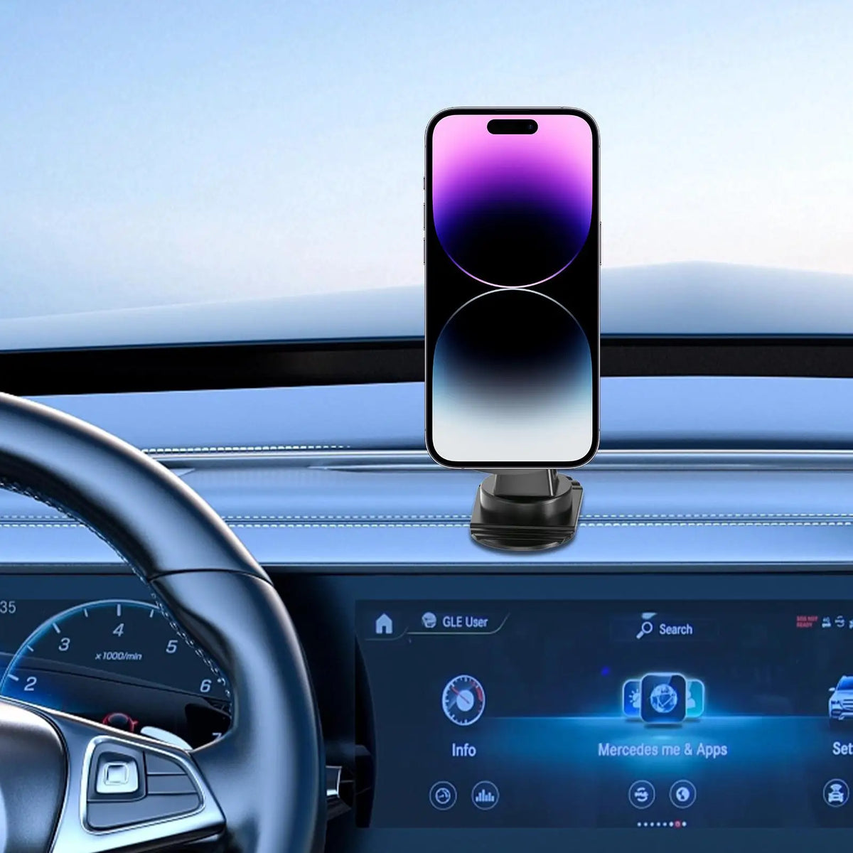 Universal 360° Car Dashboard Phone Mount Ball Head Base