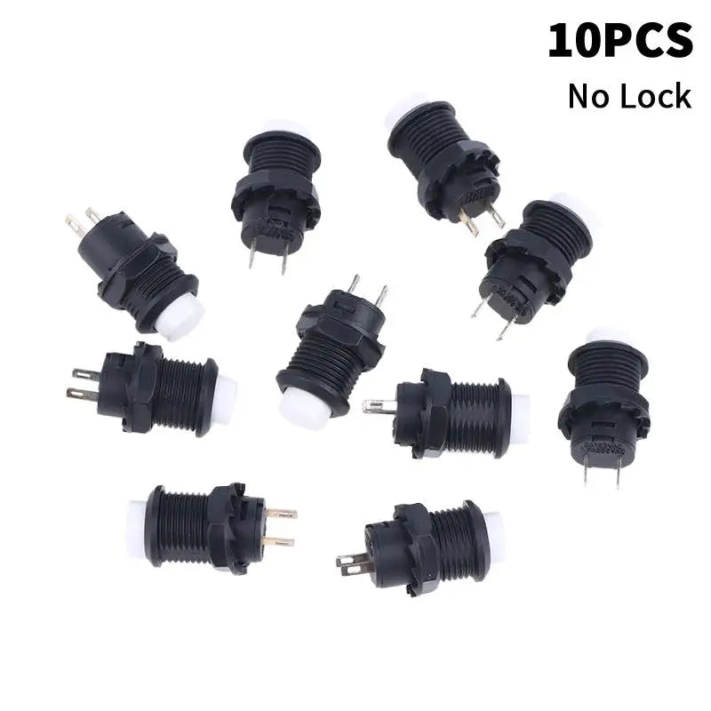 12mm Pushbutton Switches Self-Lock & Momentary OFF-ON – 10 Pack