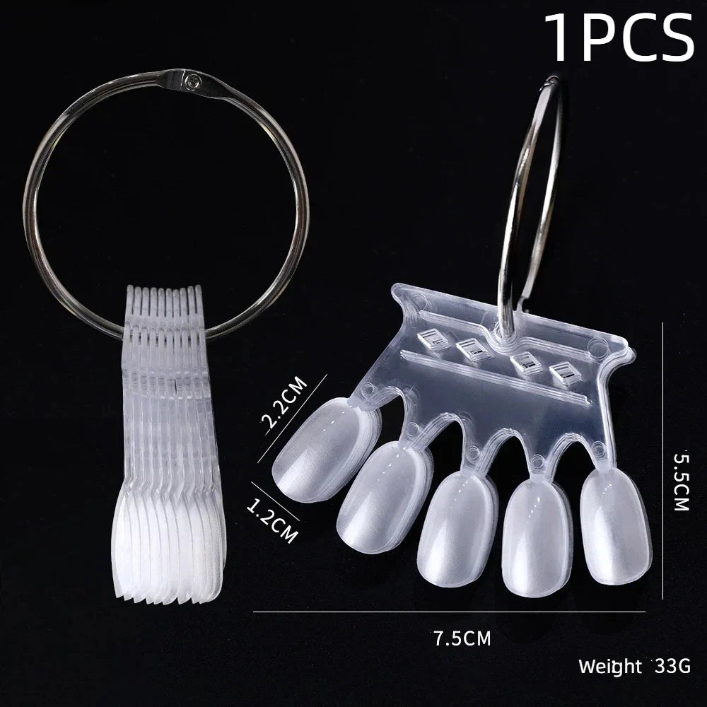 50-Tip Nail Swatch Fan Color Card Acrylic Display Shelf