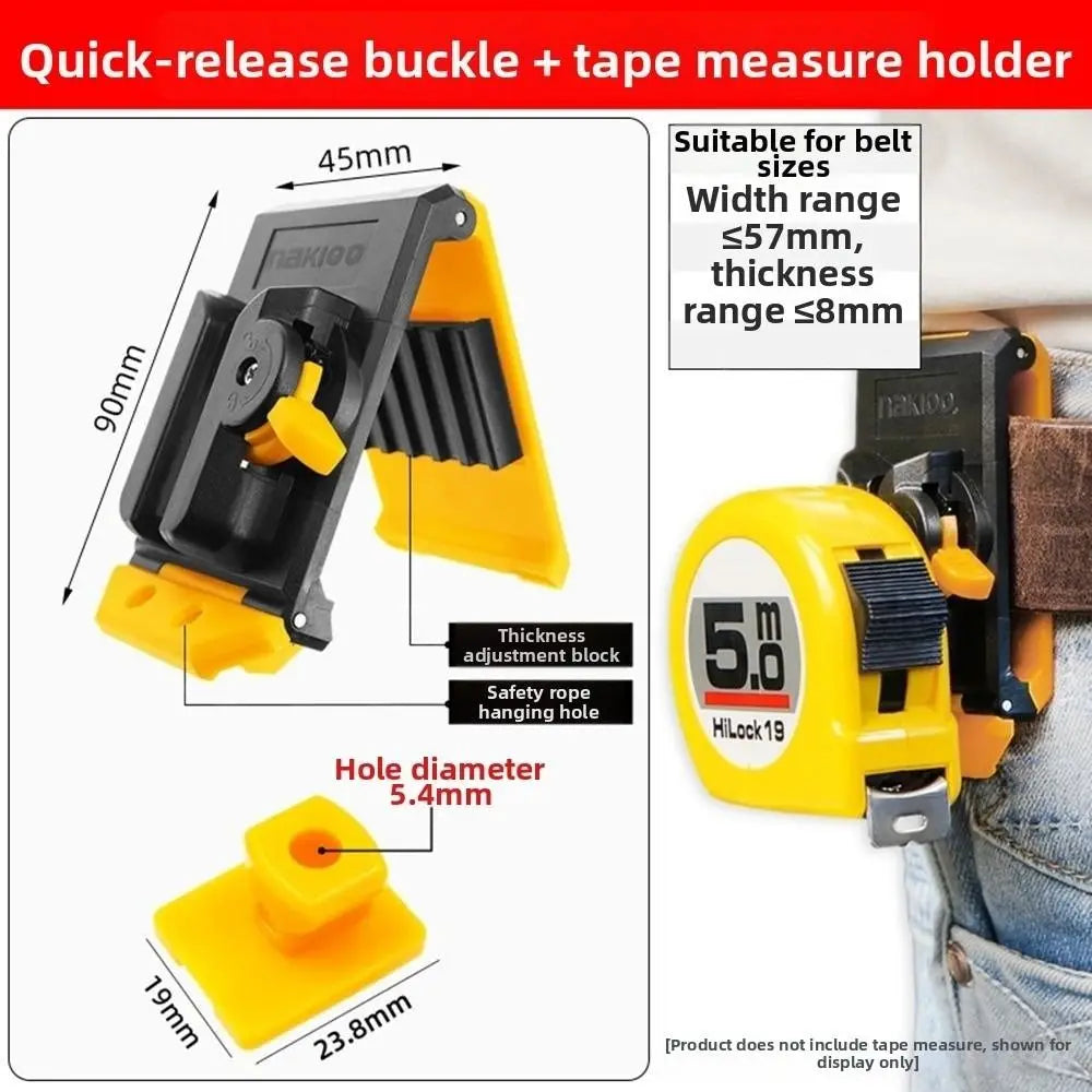 Quick Release Belt Clip Tape Measure Holder – ABS Non-Slip