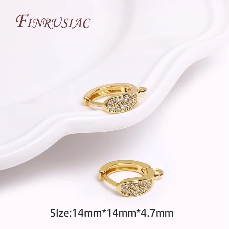 Sunflower Earring Hooks 18K Gold Plated DIY Jewelry Findings