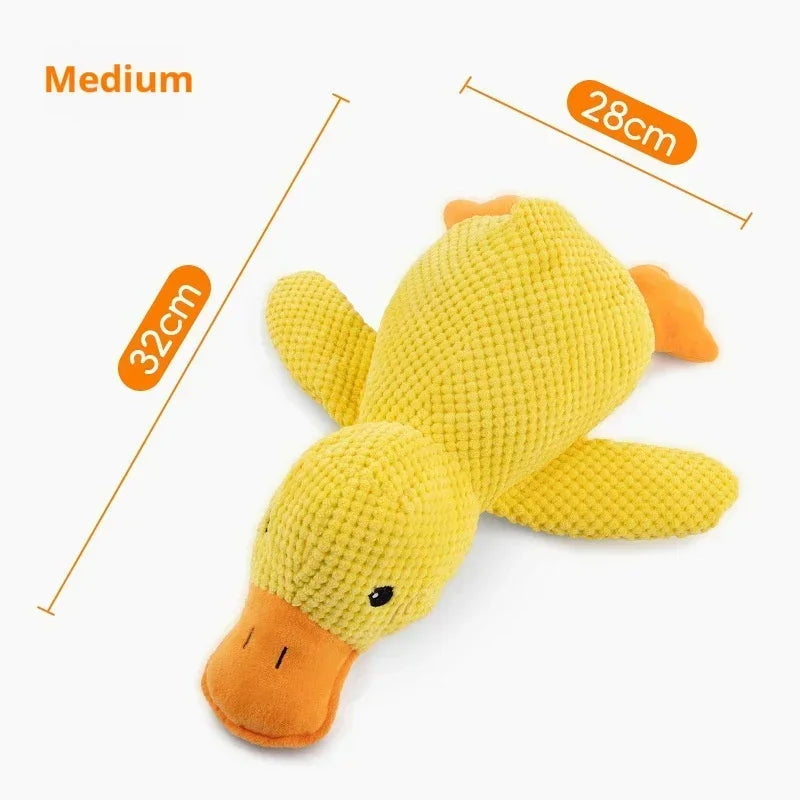 Squeaky Plush Duck Dog Toy – Bite-Resistant Chew Toy