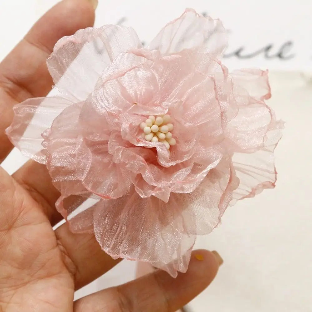 Organza Fabric Flower 75mm – Wedding & DIY Accessories