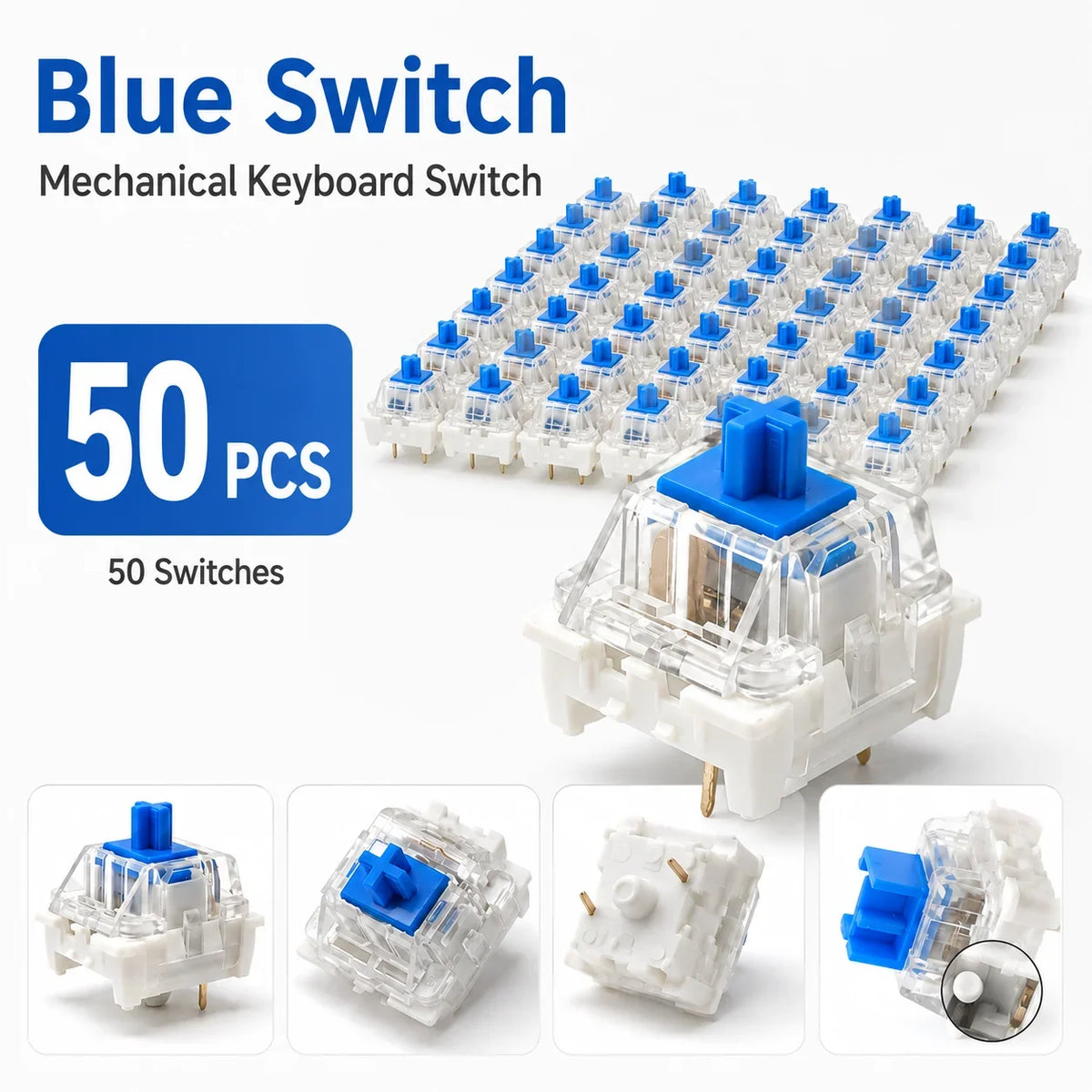 3-Pin Tactile Clicky Mechanical Keyboard Switches 50/100PCS