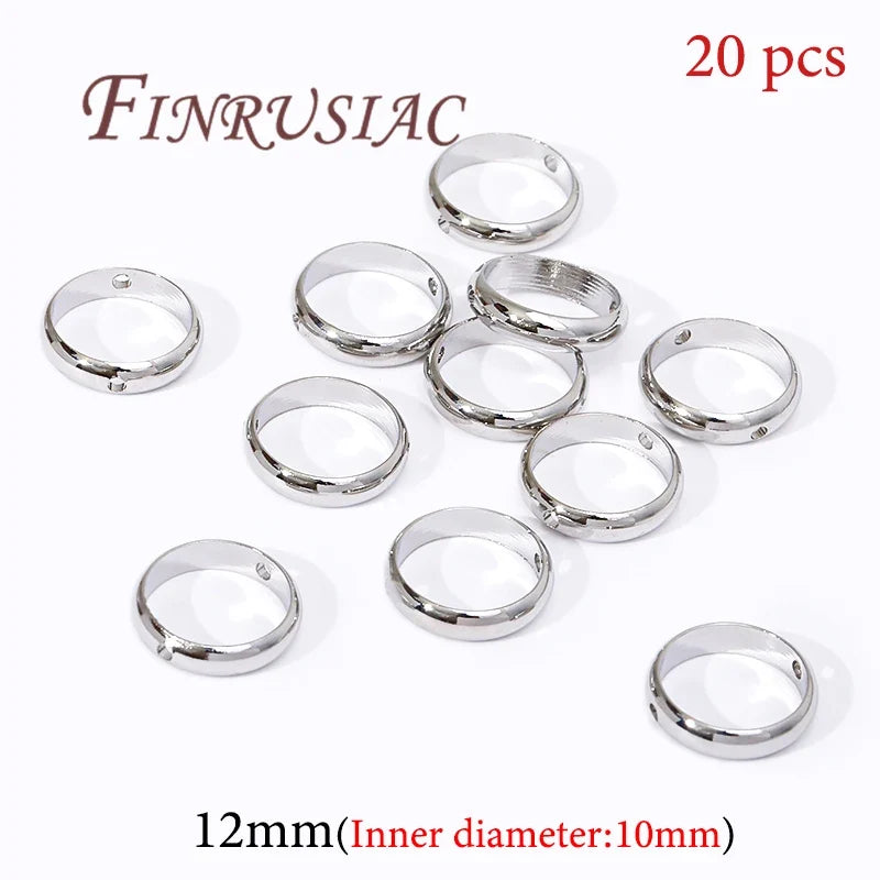 20Pcs 18K Gold Plated Bead Frames & Spacer Connectors DIY