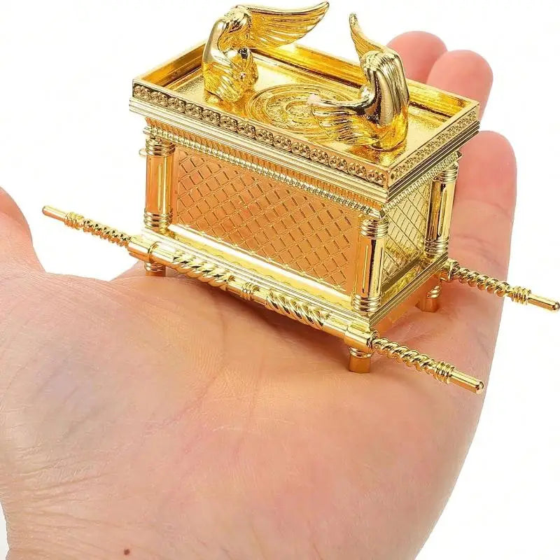 Mini Golden Ark of the Covenant Statue | Religious Home Decor