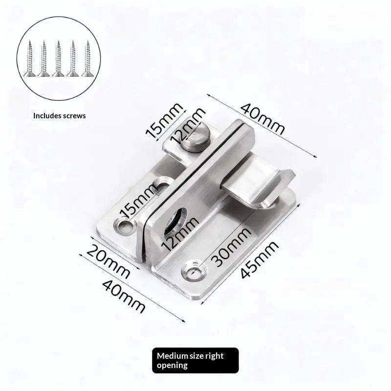 Heavy Duty Stainless Steel Slide Bolt Door Lock & Flip Latch