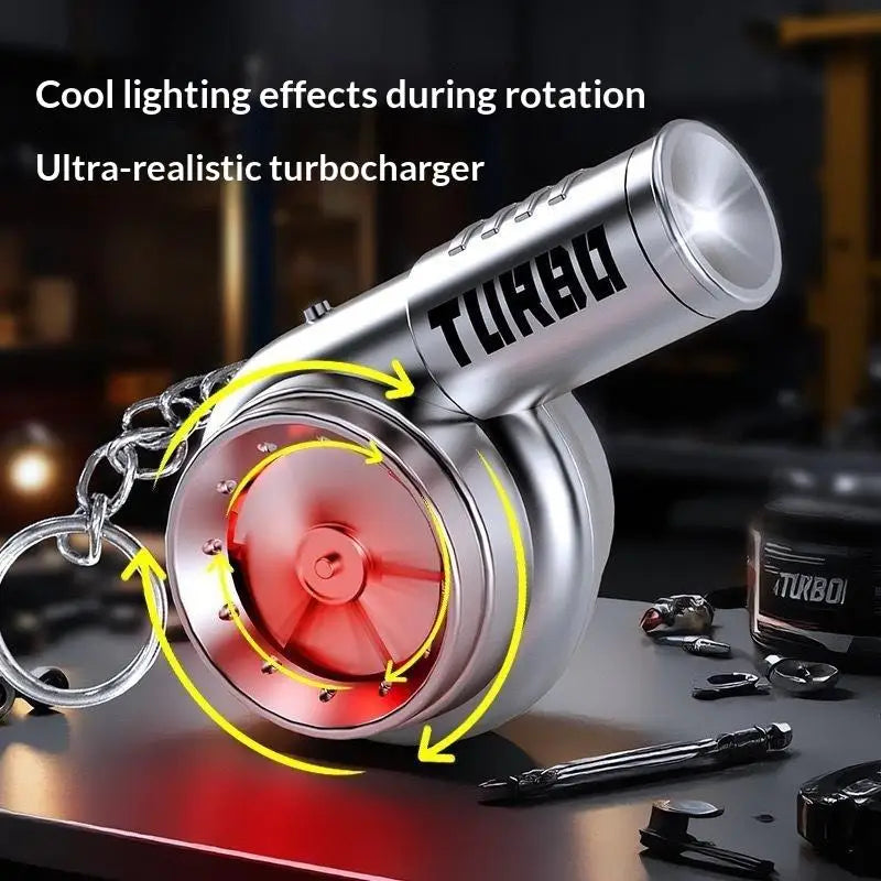 Turbo Keychain LED Light & Sound Spinning Fidget Toy | Car Gift