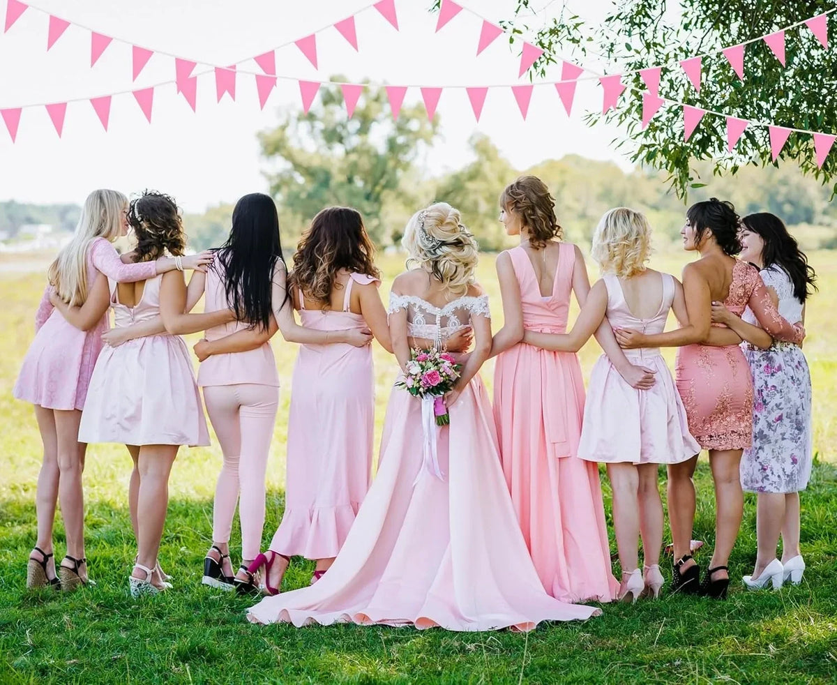 Princess Pink Party Banner 33ft – 20 Flags Wedding Birthday