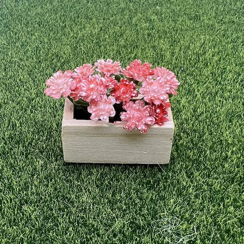 Miniature Artificial Gypsophila Potted Plant | Dollhouse Decor