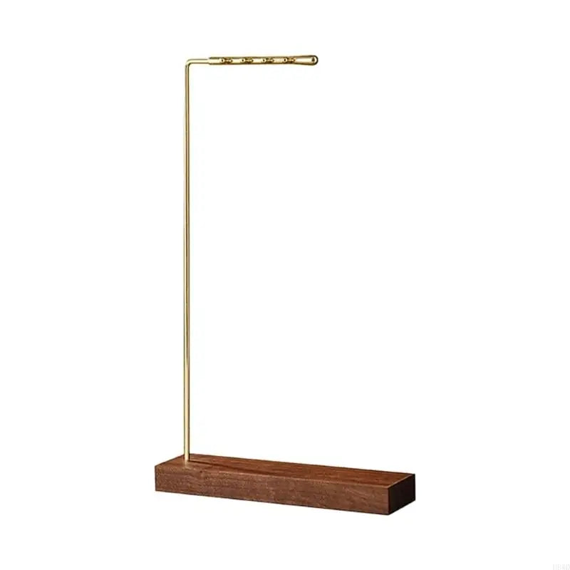Wooden & Metal Paint Brush Holder Stand – 4-Row Drying Rack