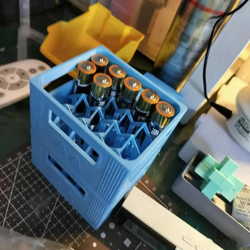AA/AAA Battery Organizer Box – 20/30 Compartment Storage