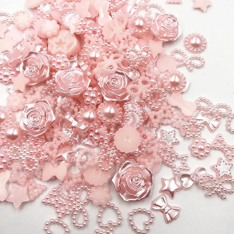 100PCS Plastic Floral DIY Hair Accessories Headwear Beads 6-20mm