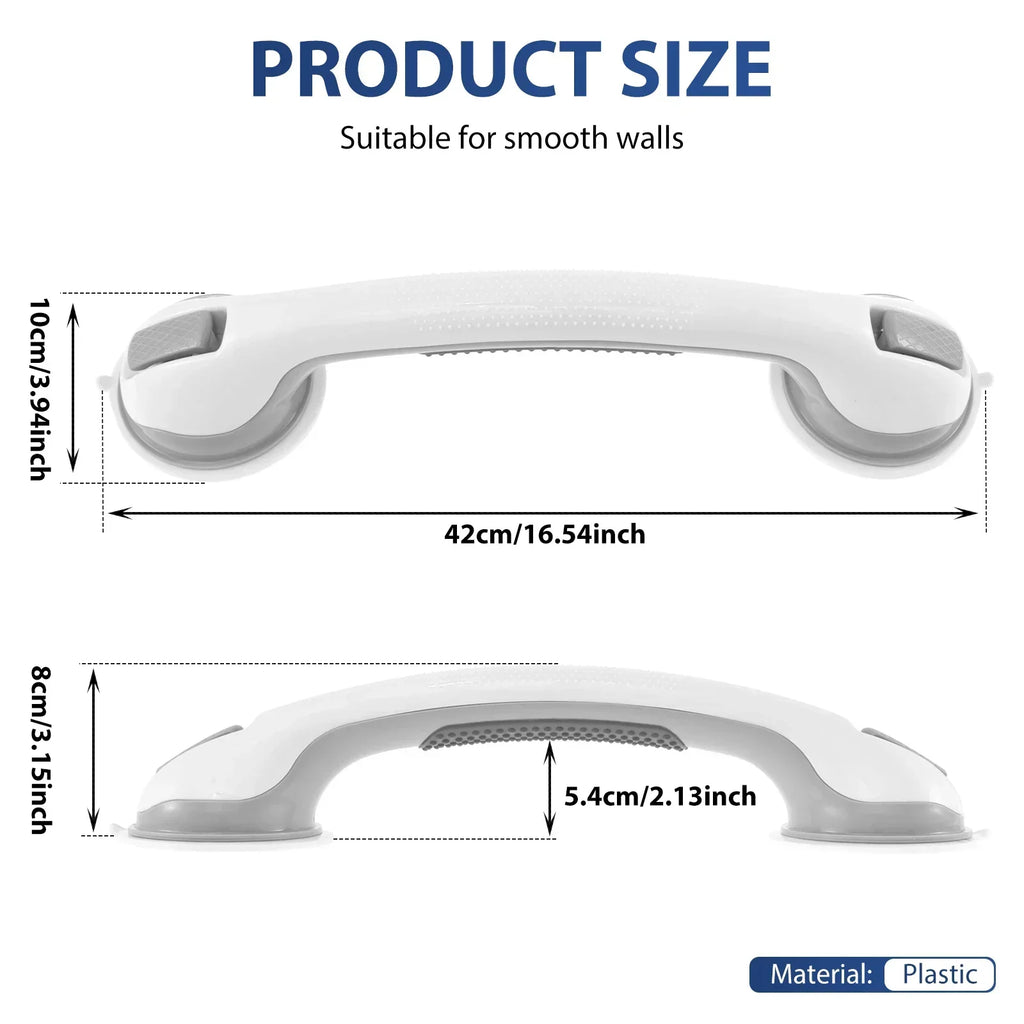 2-Pack Nonslip Shower Grab Bars – Removable Bathtub Handle