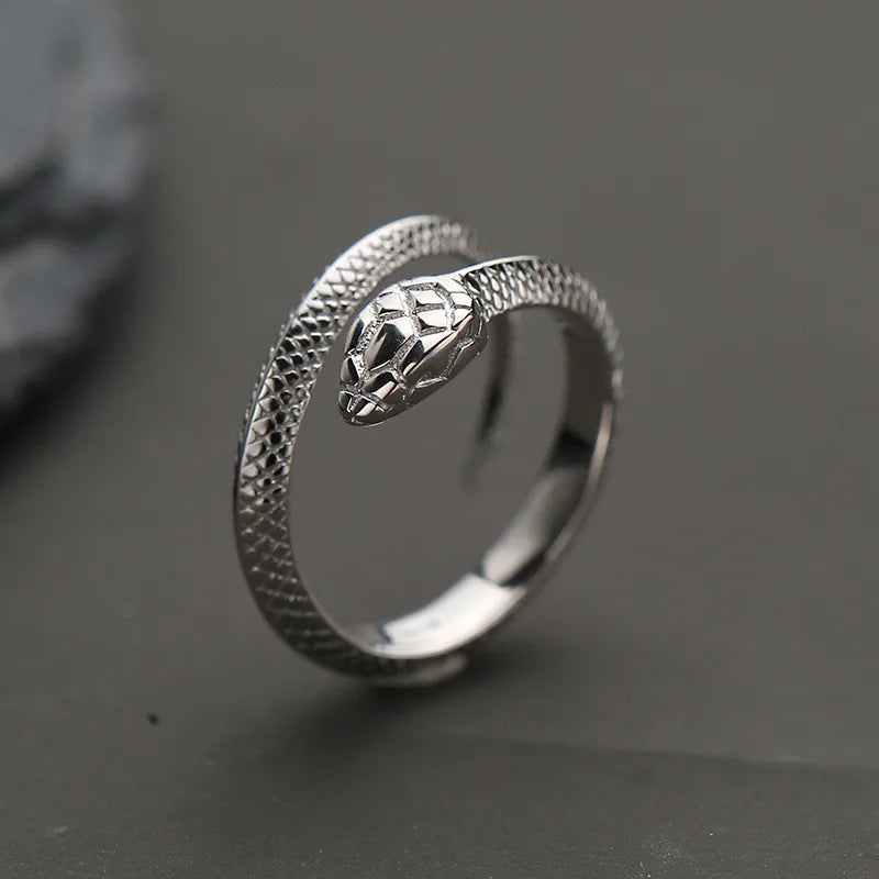 Vintage Punk Dragon Snake Tiger Adjustable Ring | Unisex