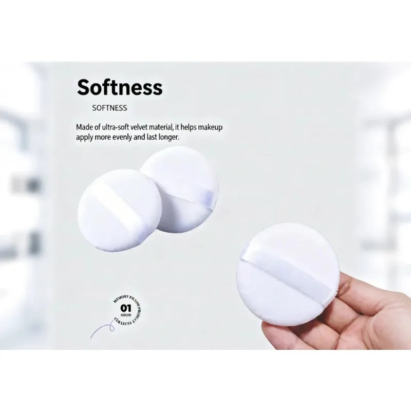 Round White Powder Puffs for Setting & Base Makeup – 2 to 20 Pcs