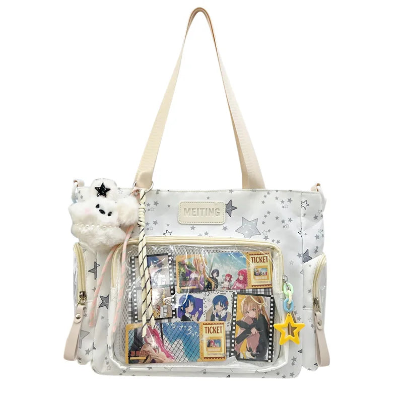 Large Capacity College Tote Crossbody Shoulder Bag – Nylon