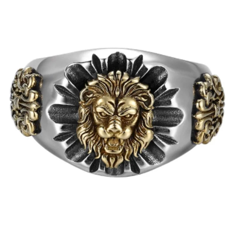 Vintage Punk Adjustable Ring – Eagle Tiger Snake Charm