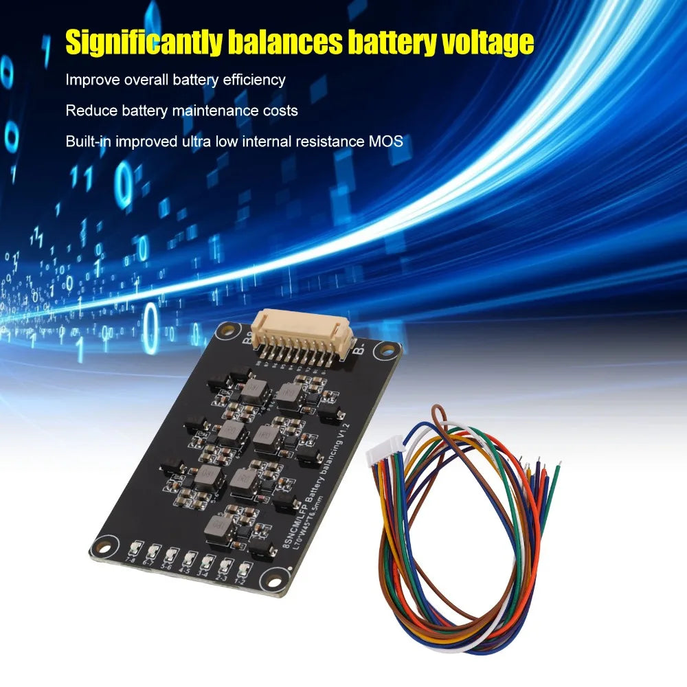 8S 1.2A Active Inductive Battery Equalizer Balancer PCB Lithium