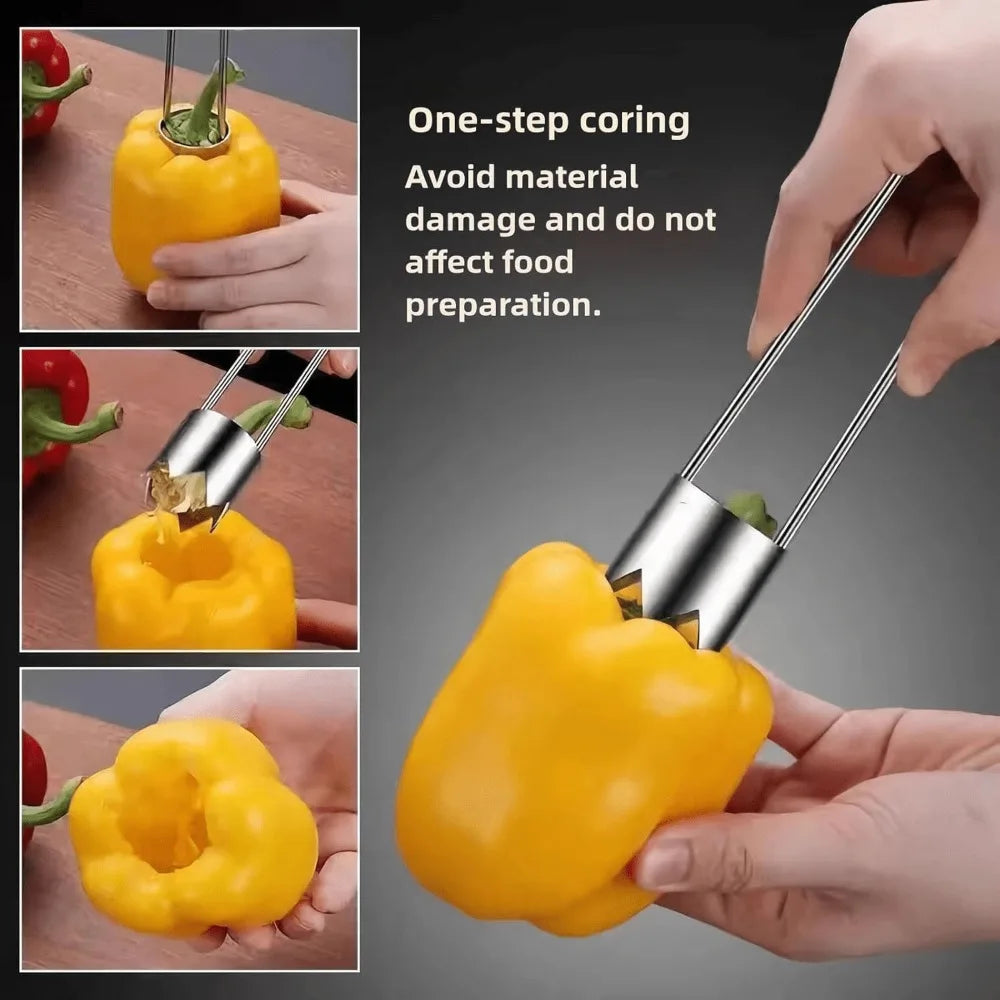 T-Shape Stainless Steel Fruit Corer & Pitter – Olive, Date, Peach