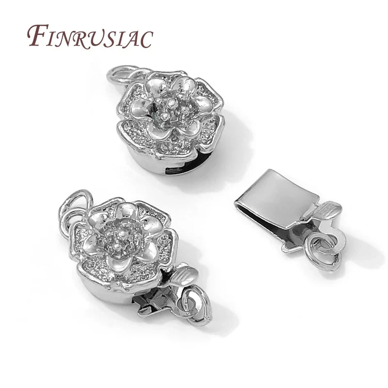 Brass Flower Lobster Clasps – Gold Plated DIY Jewelry Findings