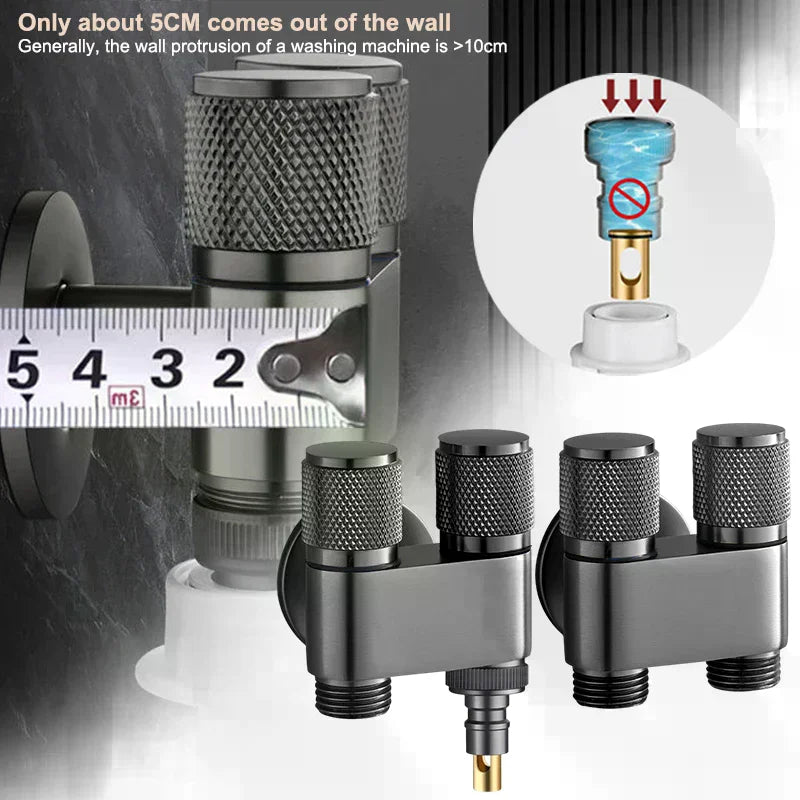 Stainless Steel 1-Inlet 2-Outlet Water Diverter Corner Valve